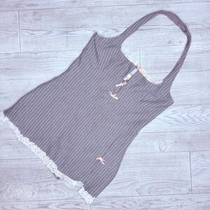 Urban outfitters Kimchi Blue Women's Gray Pinstripe Playsuit dress skirt outfit